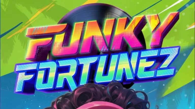 Tampilan visual neon dan turntable dalam slot Funky Fortunez