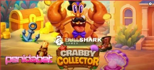 Tampilan visual slot Crabby Collector dengan karakter kepiting dan elemen bawah laut