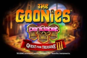 Tampilan layar permainan slot The Goonies Quest for Treasure 3 dengan elemen visual petualangan klasik.